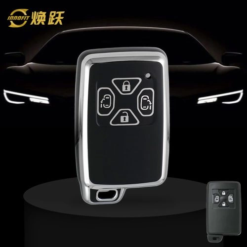 TOQ3T1-Black-Silver Plating- Car Key Cover For Toyota