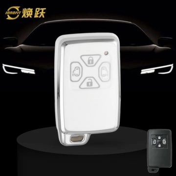 TOQ3T1-White-Silver Plating- Car Key Cover For Toyota