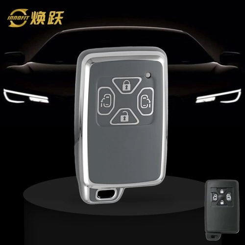 TOQ3T1-Space Gray-Silver Plating- Car Key Cover For Toyota