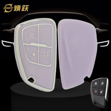 CEV2T1-Purple-Silver Plating- Car Key Cover For Chevrolet Buick GMC