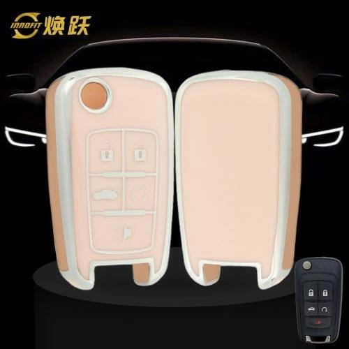 CED5T1-Pink-Silver Plating- Car Key Cover For Chevrolet Opel GMC Holden