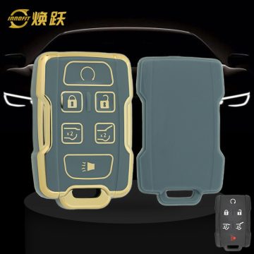 CEC3T1-Granny Grey-Gold Plating- Car Key Cover For Chevrolet GMC