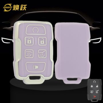 CEC3T1-Purple-Silver Plating- Car Key Cover For Chevrolet GMC