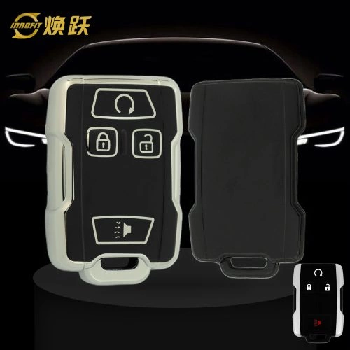 CEC1T1-Black-Silver Plating- Car Key Cover For Chevrolet