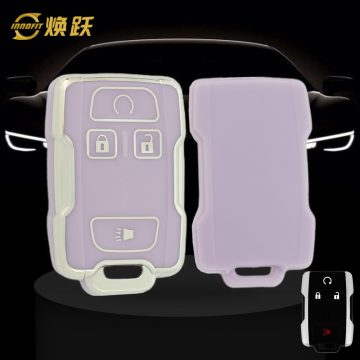 CEC1T1-Purple-Silver Plating- Car Key Cover For Chevrolet
