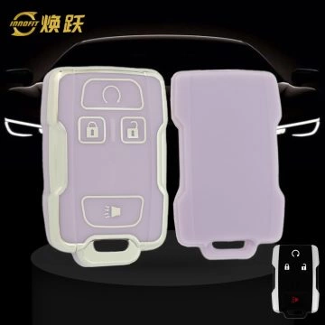 CEC1T1-Purple-Silver Plating- Car Key Cover For Chevrolet