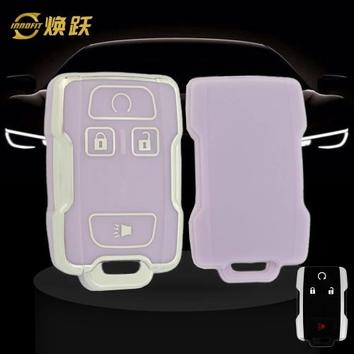 CEC1T1-Purple-Silver Plating- Car Key Cover For Chevrolet