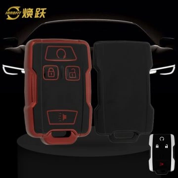 CEC1T1-Black Glue Style-Red Plating- Car Key Cover For Chevrolet