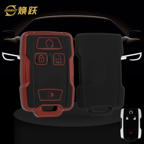 CEC1T1-Black Glue Style-Red Plating- Car Key Cover For Chevrolet