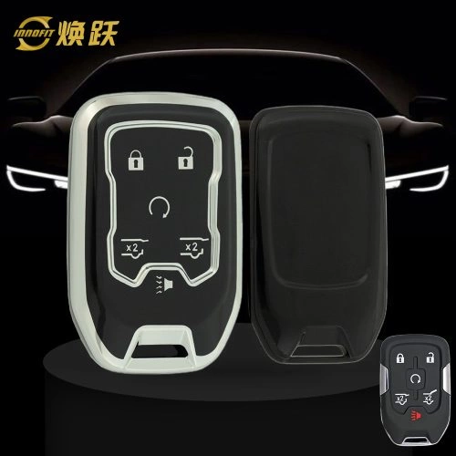 CEB2T1-Black-Silver Plating- Car Key Cover For Chevrolet