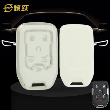 CEB2T1-White-Silver Plating- Car Key Cover For Chevrolet