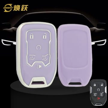 CEB2T1-Purple-Silver Plating- Car Key Cover For Chevrolet
