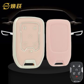 CEB2T1-Pink-Silver Plating- Car Key Cover For Chevrolet