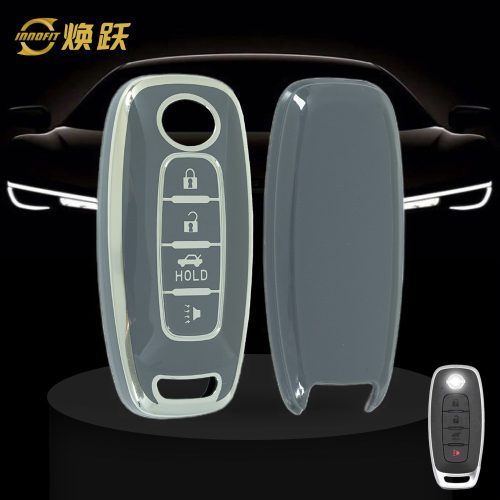 NIA4T1-Space Gray-Silver Plating- Car Key Cover For Nissan