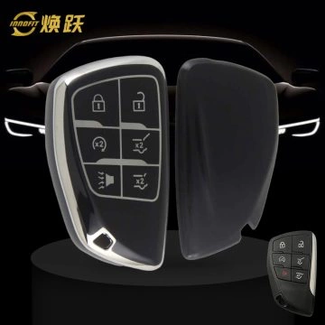 CEV4T1-Black-Silver Plating- Car Key Cover For Chevrolet Buick GMC