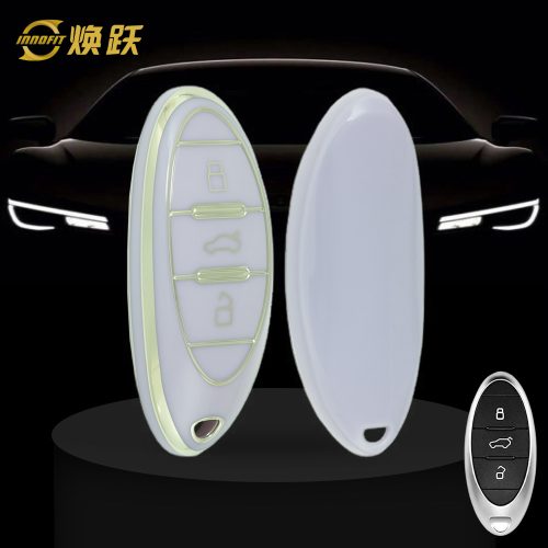 BEA1T1-Purple-Silver Plating- Car Key Cover For Bestune