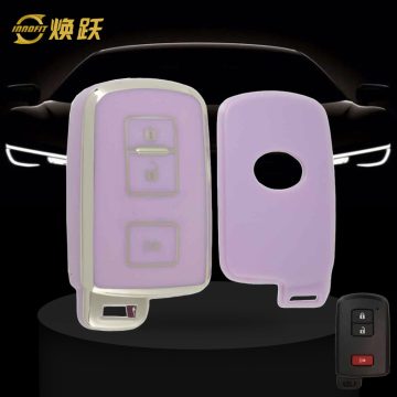 TOD5T1-Purple-Silver Plating- Car Key Cover For Toyota