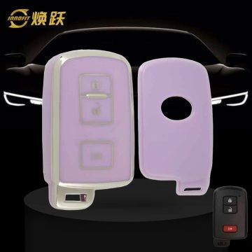 TOD5T1-Purple-Silver Plating- Car Key Cover For Toyota