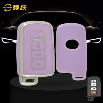 TOD4T1-Purple-Silver Plating- Car Key Cover For Toyota