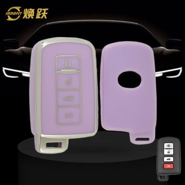 TOD4T1-Purple-Silver Plating- Car Key Cover For Toyota