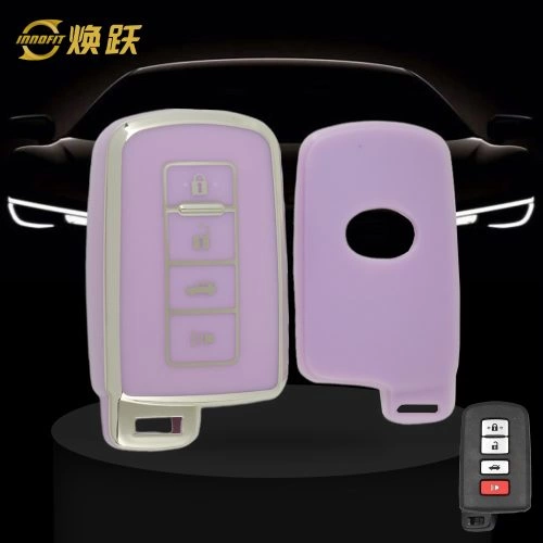 TOD4T1-Purple-Silver Plating- Car Key Cover For Toyota