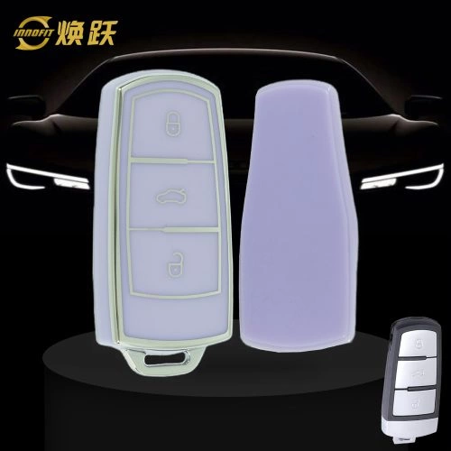 VOH1T1-Purple-Silver Plating- Car Key Cover For Volkswagen