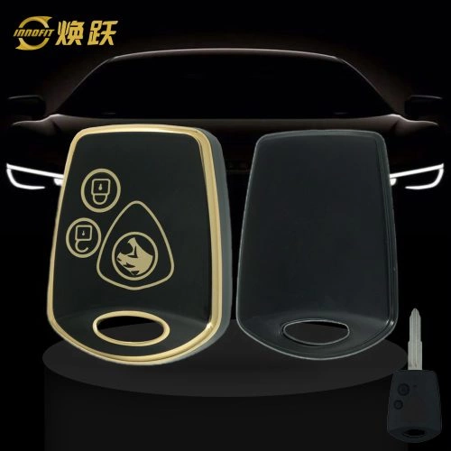 PRD1T1-Black-Gold Plating- Car Key Cover For Proton