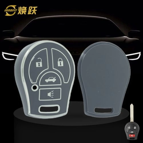 NIE4T1-Space Gray-Silver Plating- Car Key Cover For Nissan Renault
