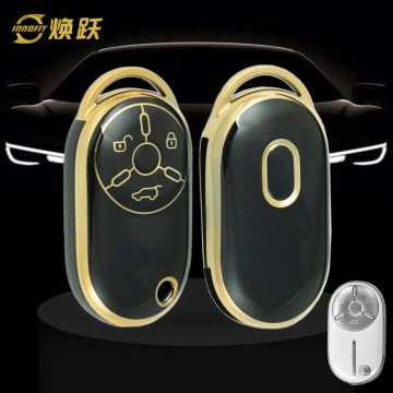 BEB1T1-Black-Gold Plating- Car Key Cover For Bestune