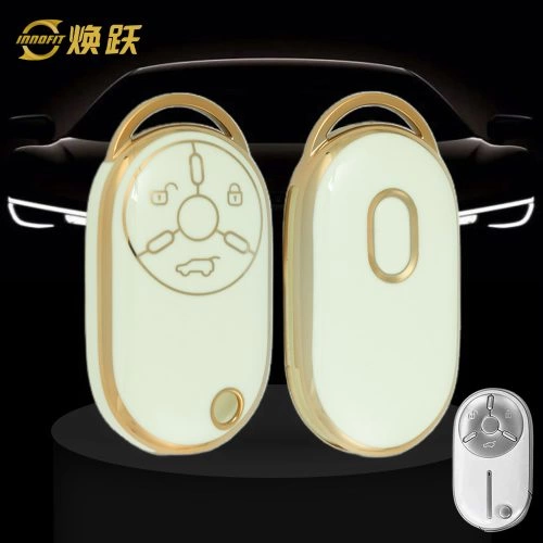 BEB1T1-White-Gold Plating- Car Key Cover For Bestune