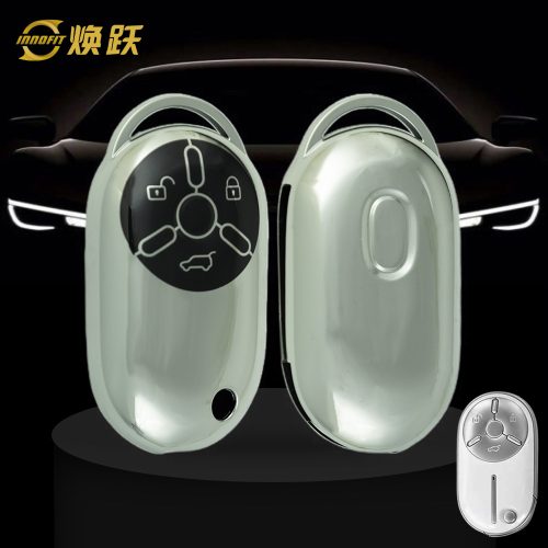 BEB1T1-Black Glue Style-Silver Plating- Car Key Cover For Bestune