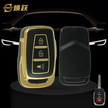 PRC1T1-Black-Gold Plating- Car Key Cover For Proton