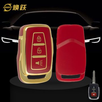 PRC1T1-Red-Gold Plating- Car Key Cover For Proton