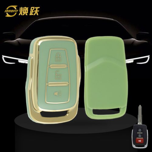 PRC1T1-Green-Gold Plating- Car Key Cover For Proton
