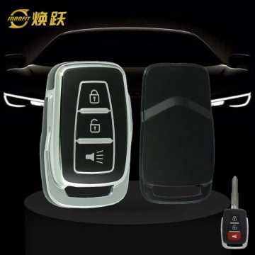 PRC1T1-Black-Silver Plating- Car Key Cover For Proton