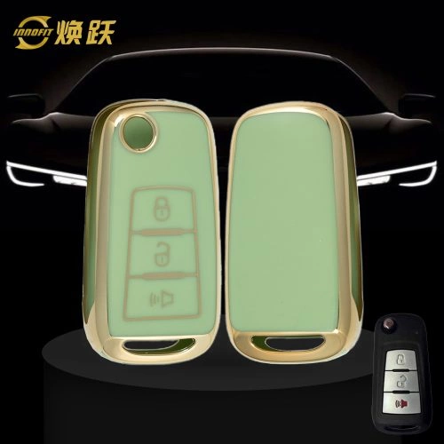 PRB1T1-Green-Gold Plating- Car Key Cover For Proton