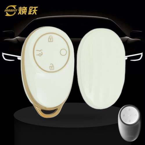 AOA1T1-White-Gold Plating- Car Key Cover For AION