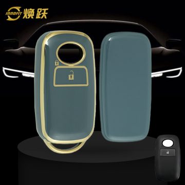 PEB1T1-Granny Grey-Gold Plating- Car Key Cover For Perodua