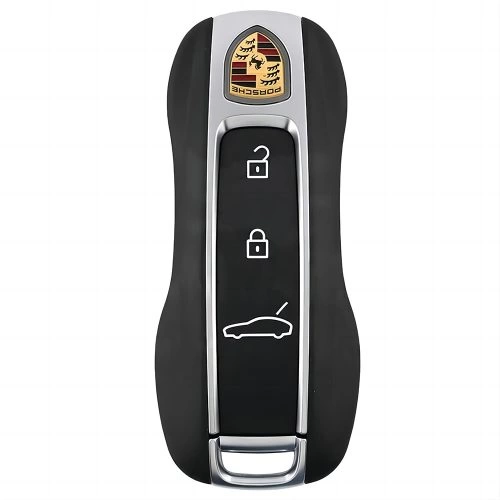 POB1T1-White-Silver Plating- Car Key Cover For Porsche