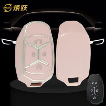 LYA1T1-Pink-Silver Plating- Car Key Cover For LYNK&CO