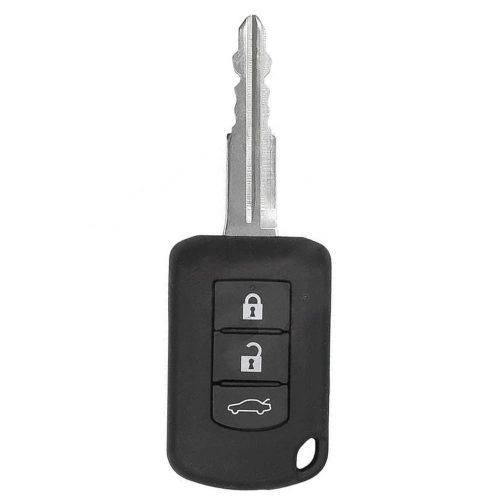 MIG1T1-White-Silver Plating- Car Key Cover For Mitsubishi