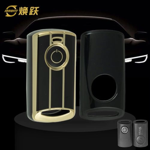YAB1T1-Black-Gold Plating- Car Key Cover For YAMAHA