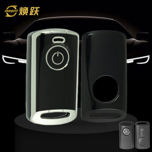 YAB1T1-Black-Silver Plating- Car Key Cover For YAMAHA
