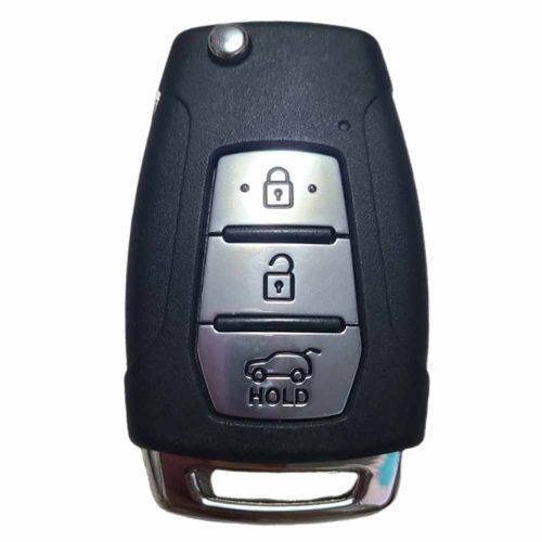 MHB2T1-Black-Silver Plating- Car Key Cover For Mahindra