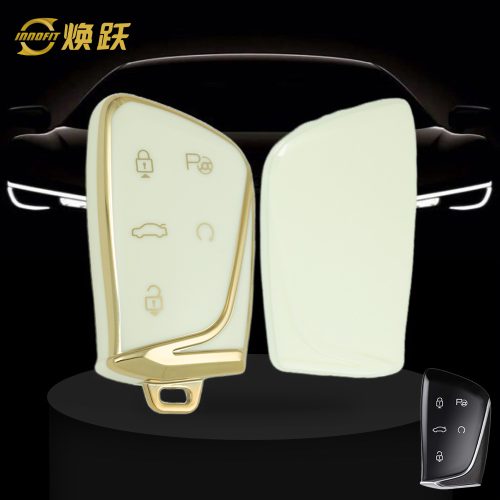 VER1T1-White-Gold Plating- Car Key Cover For Dongfeng