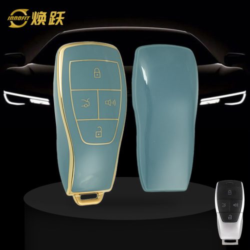 BIB1T1-Granny Grey-Gold Plating- Car Key Cover For BAIC
