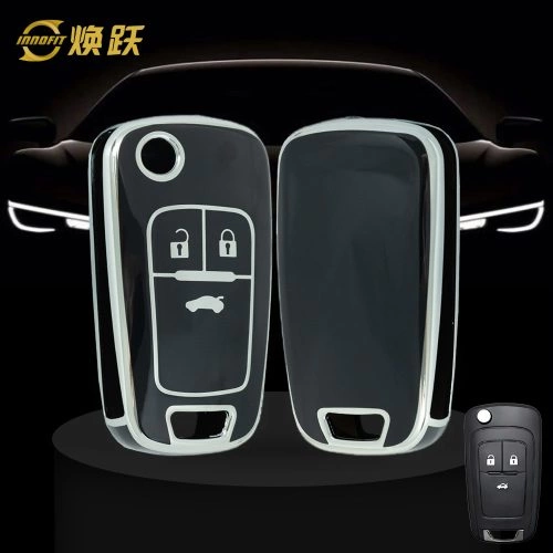 BUE1T1-Black-Silver Plating- Car Key Cover For Buick