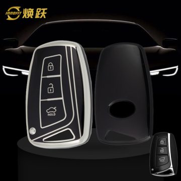 HYH1T1-Black-Silver Plating- Car Key Cover For Hyundai GENESIS