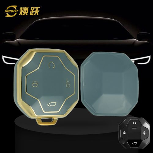CRN1T1-Granny Grey-Gold Plating- Car Key Cover For Chery