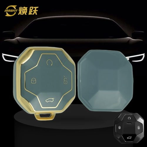 CRN1T1-Granny Grey-Gold Plating- Car Key Cover For Chery